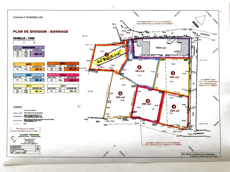 Vente terrain  800 m² à Os-Marsillon (64150), 46 216 €