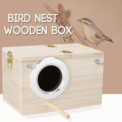 Bird Breeding Box Cage Nest For Parrot Nesting House Wooden Lovebirds Finch Home Tools