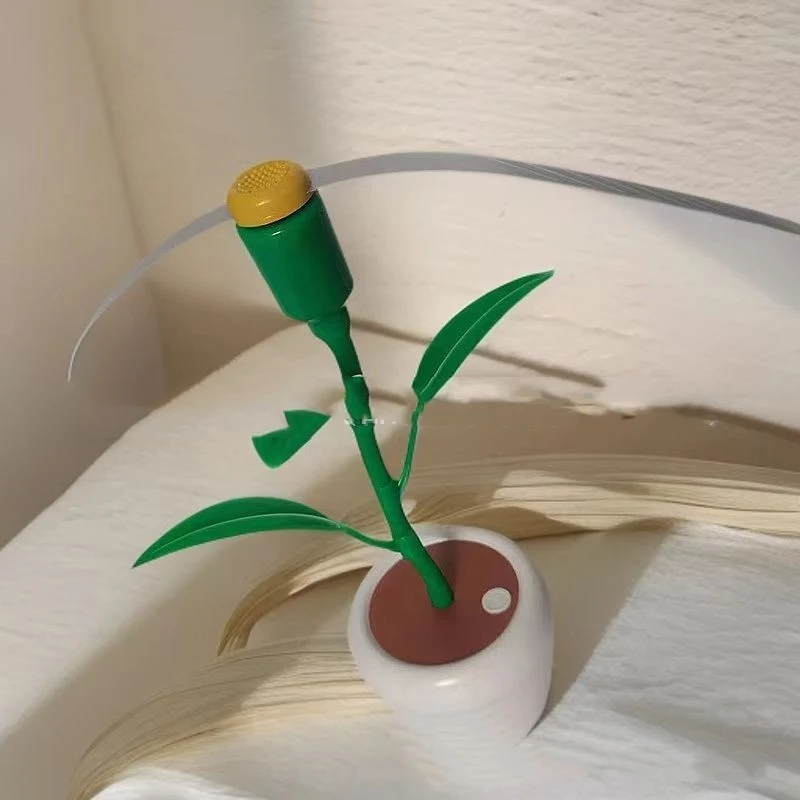 Title 3, Battery powered Green Leaf Flower Pot with Fly ...