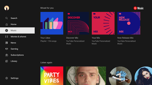 Screenshot YouTube Music