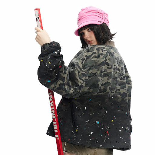 Title 16, Gradient Tie-dyed Pleated Camouflage Jacket Coa...