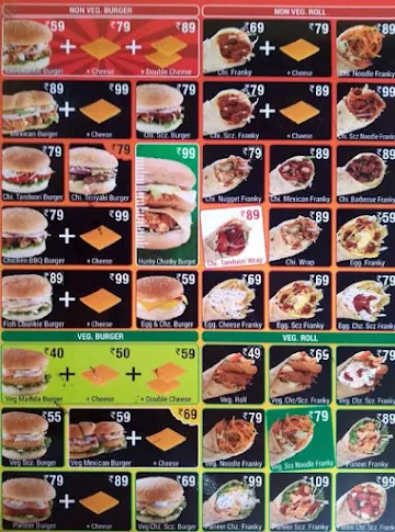 Chunkies menu 