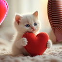 Cute Kitten Heart Live Wallpaper - Chrome Web Store