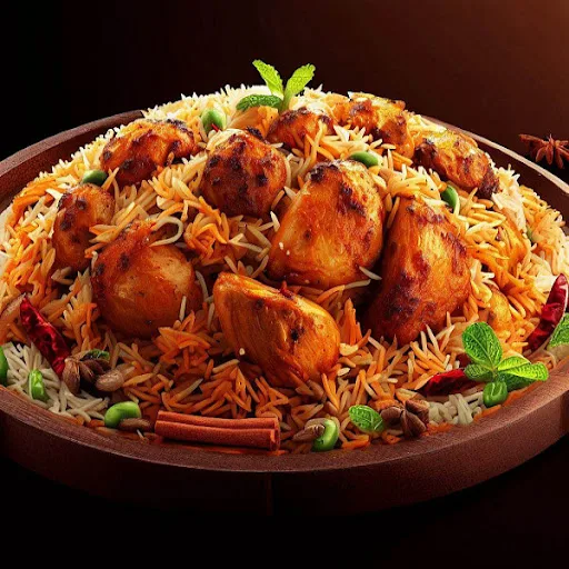 Chicken Afghani Tikka Biryani (Boneless)