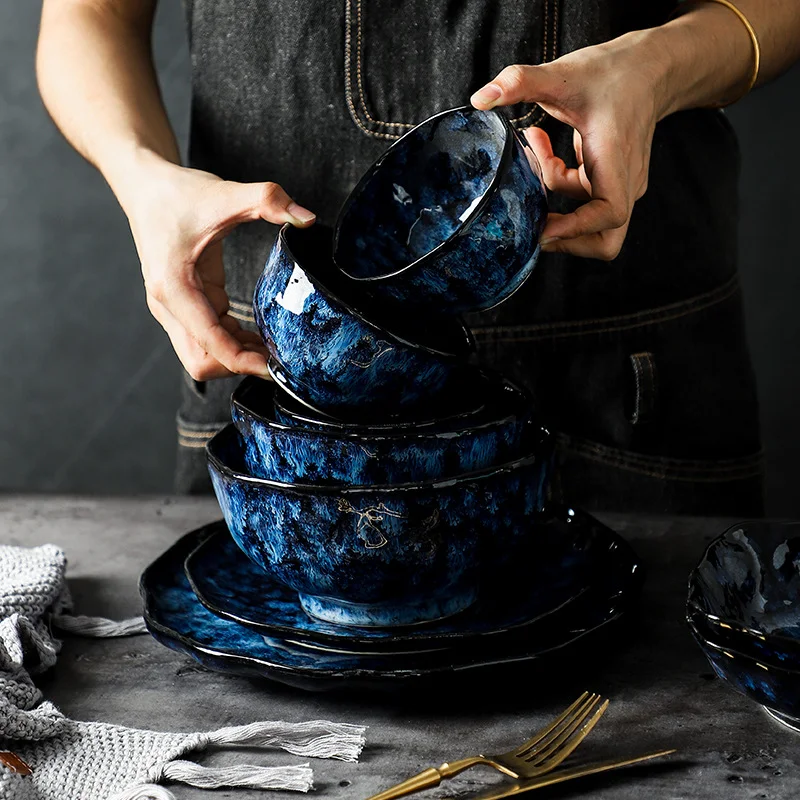 Blue Enchantress Tableware Definir Placa de restaurante de alta qualidade Hotel Tableware