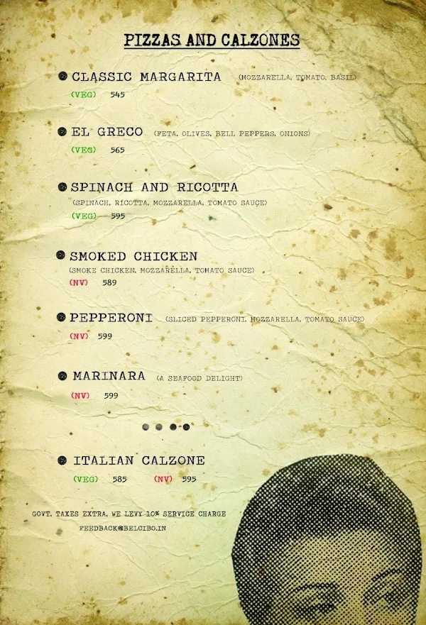 Imperfecto Ruin Pub menu 