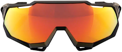 100% Speedtrap Sunglasses - Soft Tact Black, HiPER Red Multilayer Mirror Lens alternate image 1