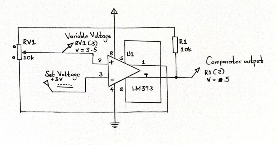 Circuit diagram with +5V power supply