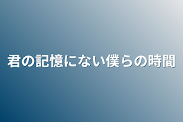 君の記憶にない僕らの時間