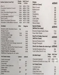 Giani's Ice Cream menu 2