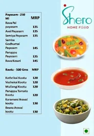 Shero Home - Sambar, Poriyal & Rasam menu 1