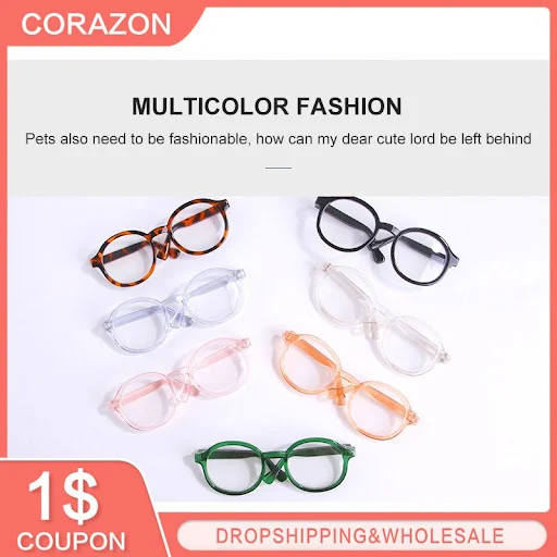 Pet Dog Cats Glasses Round Sunglasses Hairpin Bows Pet Lovely Hair Clips For Pet Dogs Cat Yorkie Teddy Chihuahua Pet Hai