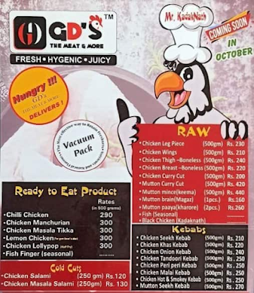 GD's - The Meat And More menu 