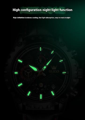 Title 3, Luminous Large Dial Multifunctional Mens Watch...