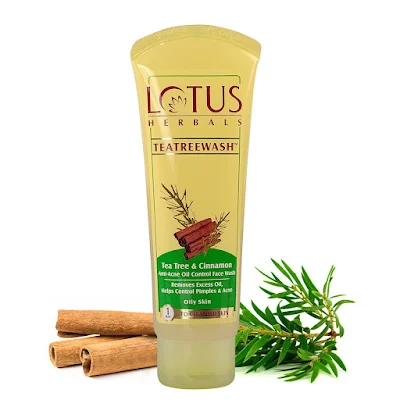 Lotus Herbals Teatreewash Tea Tree & Cinnamon Anti-acne Oil Control Face Wash - 80 gm