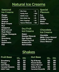 Gatox Natural Ice Cream menu 2