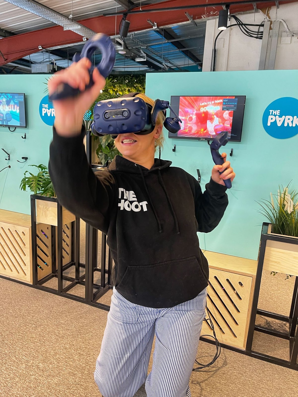 playing VR at the Park Playground.