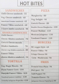 Hot Bites menu 2