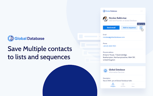 GlobalDatabase: B2B Emails & Sales Automation