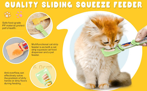 Title 1, Cat Strip Feeder and Pet Food Mixing Spoon, Col...