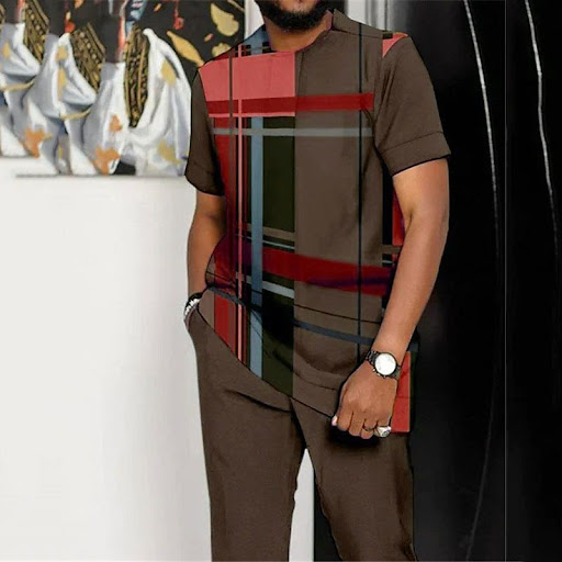 Title 2, Mens Printed Color Block Pattern Sports Leisur...