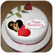 Name Photo On Anniversary Cake  Icon