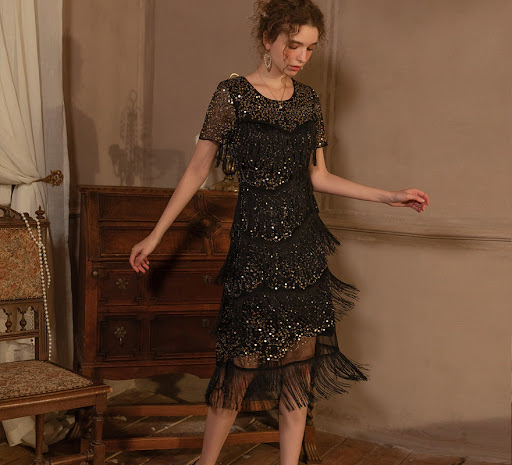 Title 4, Dinner Party Gatsby Dress Sexy Nightclub Sequin...