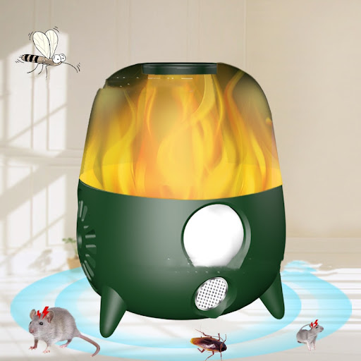Title 2, Indoor Flame Lamp with Ultrasonic Mouse Expelle...