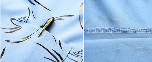 Title 1, Middle-aged Mens Long-sleeved Ice Silk Shirt T...