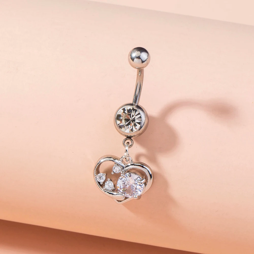 Title 3, Bijou de piercing nombril cœur en acier inoxyda...