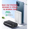 Pin Sạc Dự Phòng Hoco Q3 10.000Mah Sạc Nhanh 20W Dùng Cho Các Dòng Điện Thoại, Iphone, Ipad, Samsung, Tai Nghe Bluetooth