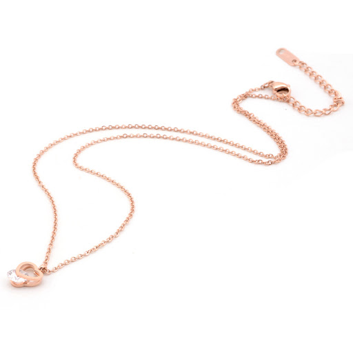 Title 3, Womens Diamond-Embedded Love Necklace — Expres...