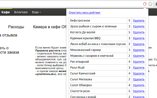 Kontur food rater