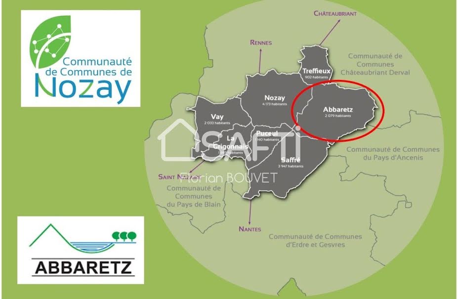 Vente terrain  357 m² à Abbaretz (44170), 55 000 €