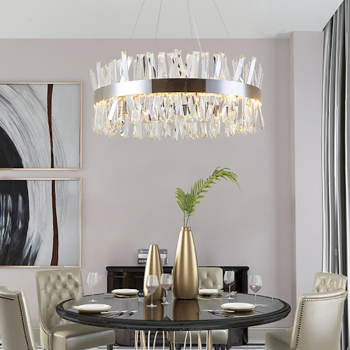 Title 2, Stainless Steel K9 Crystal Chandelier Generatio...