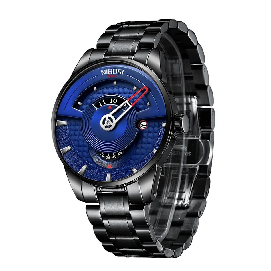 Relógio de quartzo masculino à prova d'água com mostrador de personalidade fashion. Elegância, precisão e durabilidade para o homem moderno.
