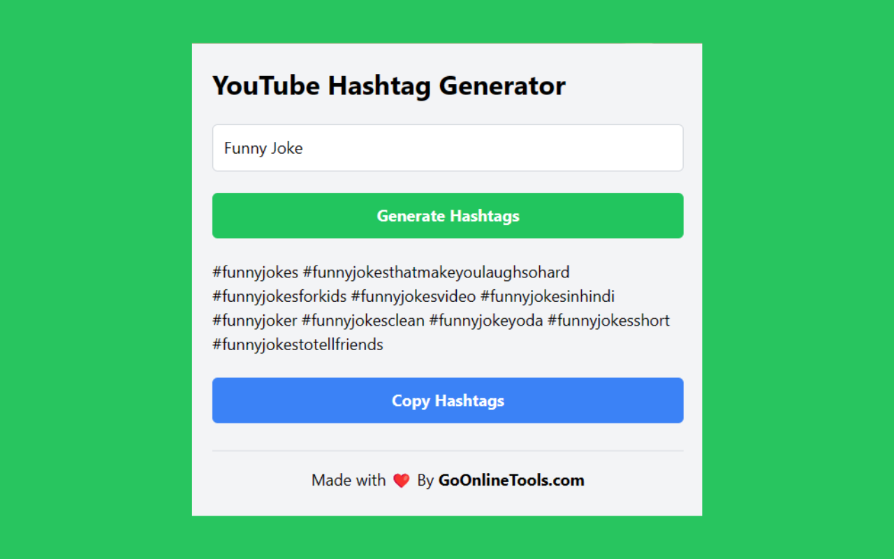 YouTube Hashtag Generator Preview image 1