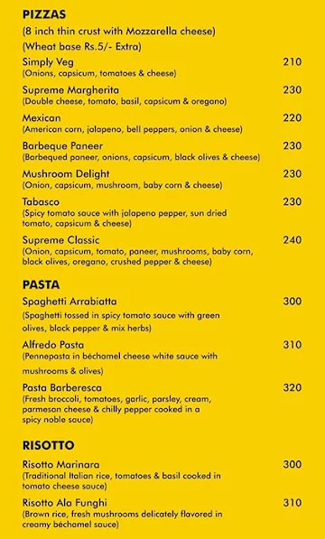 Mumbai Magic menu 