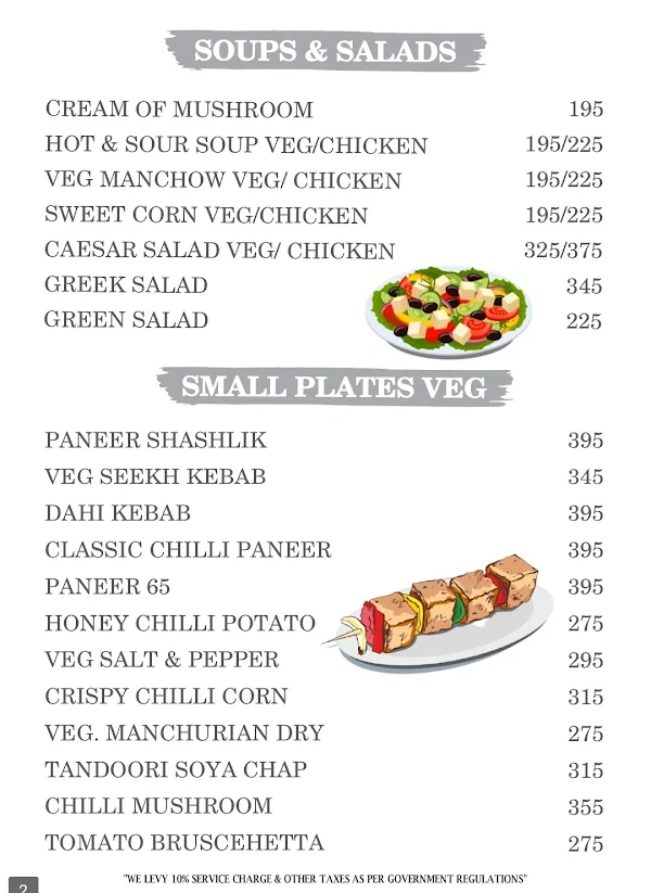 Sincity menu 