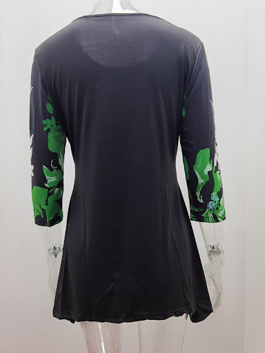 Title 13, Womens Fashion Half Sleeve T-Shirt Floral Prin...