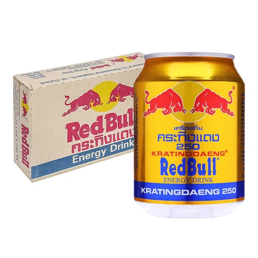 Thùng 24 lon Nước uống tăng lực Redbull (Bò húc Việt) 250ml