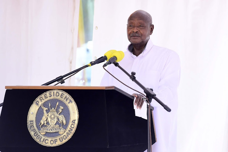 Uganda's President Yoweri Museveni speaks at a past event