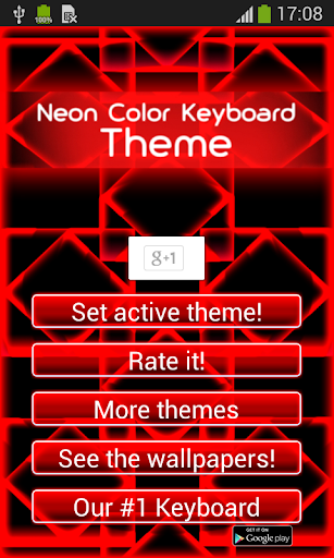 Neon Color Keyboard Theme