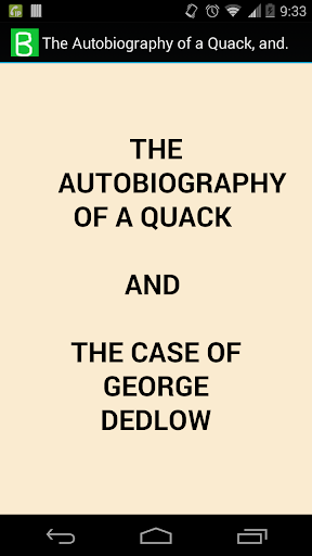 The Autobiography of a Quack