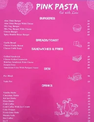 Pink Pasta menu 3