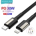 Cáp Sạc Nhanh Kuulaa Cổng Usb C Sang Lightning Cho Iphone 12 Mini Pro Max 11 8 7 Pd 20W 30W