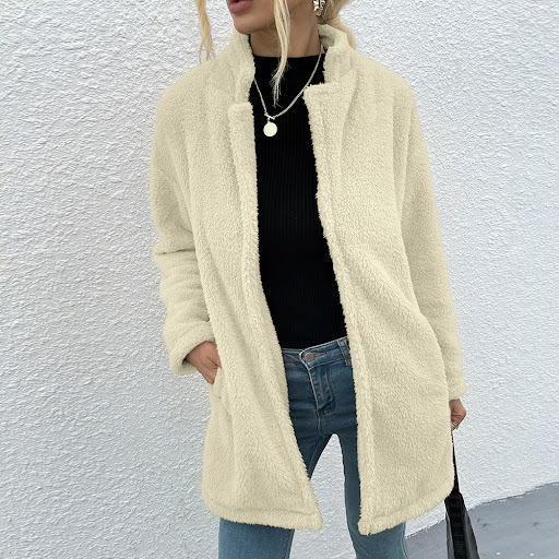 Title 5, Solid Color Lapel Double-sided Velvet Large Slo...