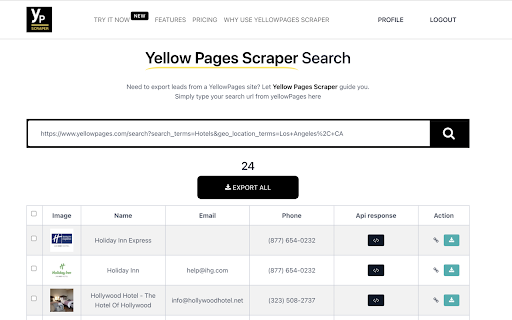 Yellow Pages Scraper