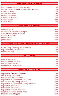 Savoury Veg Restaurant menu 2