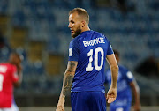 Jeremy Brockie of Maritzburg United during the Absa Premiership match between Maritzburg United and United at Harry Gwala Stadium on September 27, 2019 in Pietermaritzburg, South Africa.